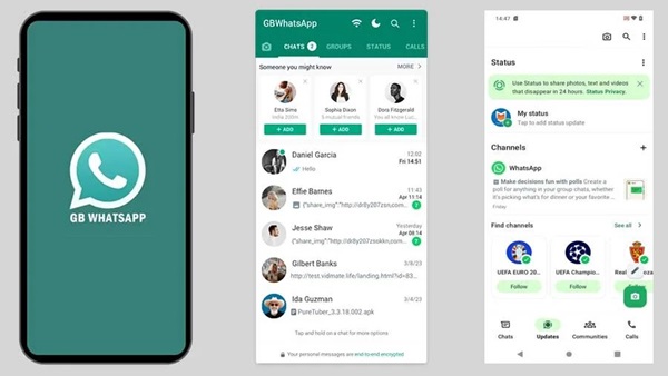 GB WhatsApp Compared to WhatsApp Messenger 3